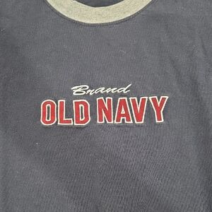 Old Navy Gray and Red Logo Tee